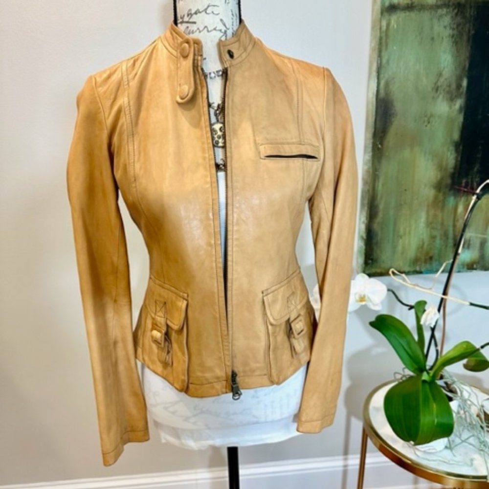 Banana Republic Lambskin Buttery Soft Leather Jacket (XS)
